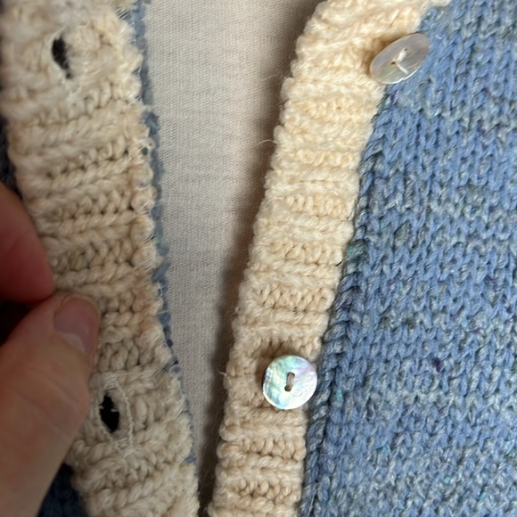 Wool Blend Sweater with Pearl buttons  small - Picture 6 of 7